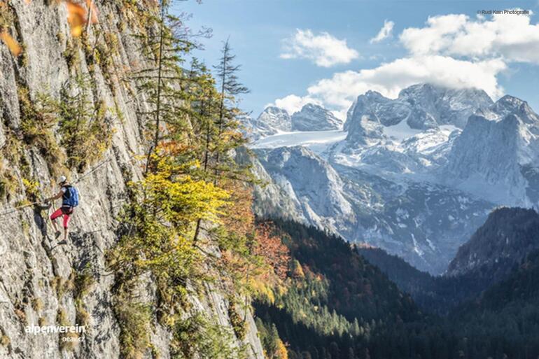  alpenverein, oeav, Hallstatt, König Dachstein wacht über die Kletterer